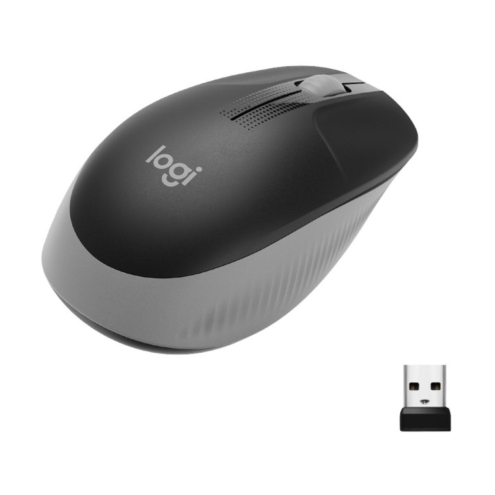 LOGITECH M190 FULL-SIZE WIRELESS MOUSE - MID GREY - EMEA